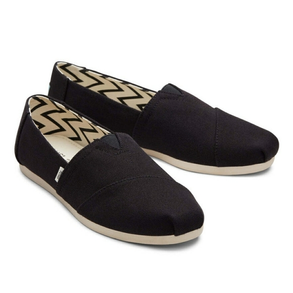 🆕️Toms Alpharetta Black Recycled Cotton Canvas Shoes - Picture 1 of 8